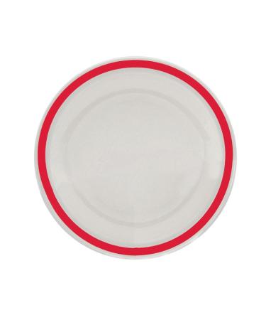 NRS Healthcare Red small Rimmed Plate Single