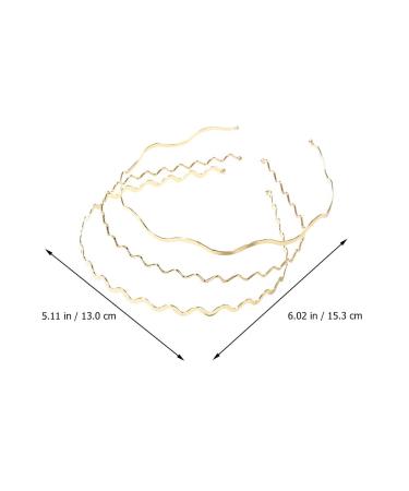 Lurrose 3Pcs Metal Wavy Hairbands for Women - Thin Golden Headbands for Outdoor Style - Buy Online on GoSupps.com