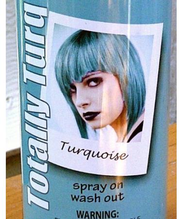 Temporary Hair Color Hairspray Turquoise Aqua Ice Blue Sky Colored Hairspray Great For Costume or Halloween Rave Party Concert Hair Spray Use in Well-Ventilated Area!