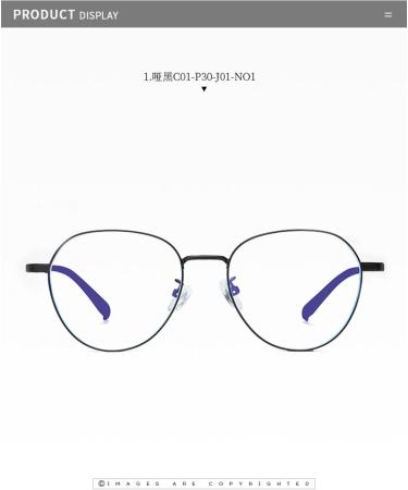 SERONI Metal Toads Blue Light Blocking Glasses | Anti-UV Computer Reading Glasses for Men & Women - Black 51mm - Buy Online on GoSupps.com