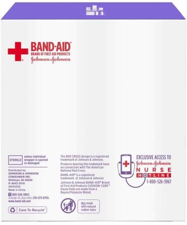 Johnson & Johnson Red Cross Gauze Pads 4x4 - 25 Count x 3 Pack - Buy Online on GoSupps.com