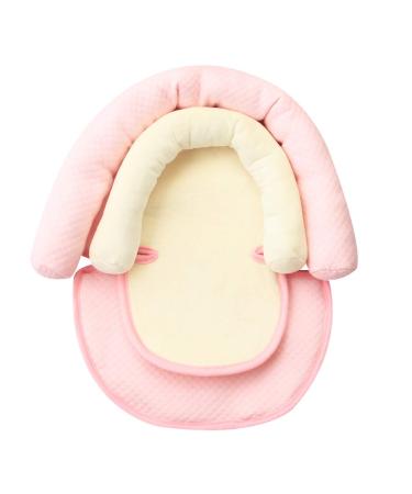 2-in-1 Baby Head Support KAKIBLIN Infant Head Support for Car Seat Baby Toddler Head Neck Body Soft Support for Carseat Stroller Light Pink