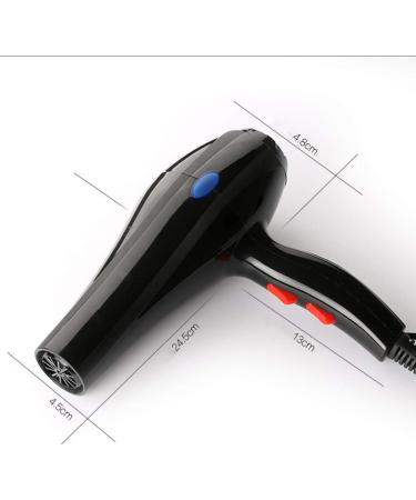 Professional Salon Hair Dryer Powerful Negative Ionic Hairdryer Low Noise Blow Dryer 2 Speed and 3 Heat Settings - Buy Online on GoSupps.com