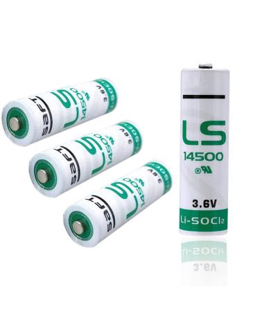 LS14500 Lithium-Thionyl Chloride 2600mAh Lithium Battery Compatible with SAFT LS14500 (Pack of 4)