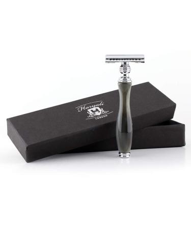 Haryali London razor plane for men double-cutting with resin handle beard and mustache perfect razor gift for men with box