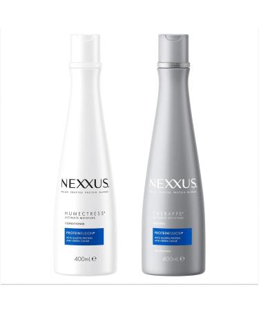 Nexxus Therappe Shampoo 1x 400ml & Humectress Conditioner 1x 400ml with Elastin and Green Caviar for dry hair - soft, well-groomed and hydrated hair