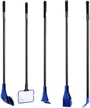 GreenJoy 5-in-1 Aquarium Cleaning Kit - Algae Scrapers & Gravel Vacuum for Fish Tanks - Buy Online on GoSupps.com