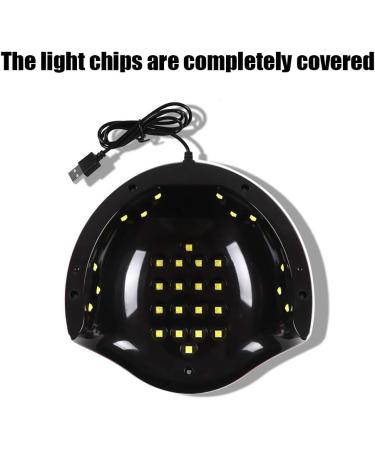 UV Nail Lamp 72W with 54 UV LED Light for Gel Polish | 3 Preset Timers | Auto Sensor Portable LED Nail Lamp - White - Buy Online on GoSupps.com