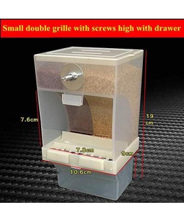 Vinnykud Automatic Bird Feed Dispenser Ideal for Parrots Budgerigars Canaries & Pigeons | 10.6 cm x 19 cm Food Container for International Shipping - Buy Online on GoSupps.com