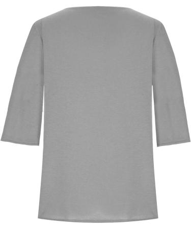 tsaChick Women's Side Button Sweatshirt Long Sleeve Square Neck Top - Black Hoodie S-XXL Gray XL - Buy Online on GoSupps.com