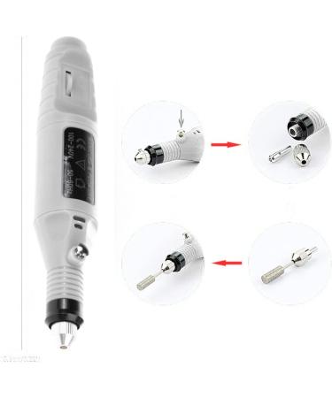 Nicoone Nail Drill Machine Portable Electric Nail Files Kit with 6 Grinding Pin Nail Drill Kit Manicure Pedicure Polishing Shape Tools for Home and Salon Use Grey - Buy Online on GoSupps.com