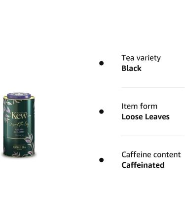 Ahmad Tea & KEW Gardens Elegant Earl Grey Caddy | Black Tea - 100g Loose Leaf Tea - Buy Online on GoSupps.com