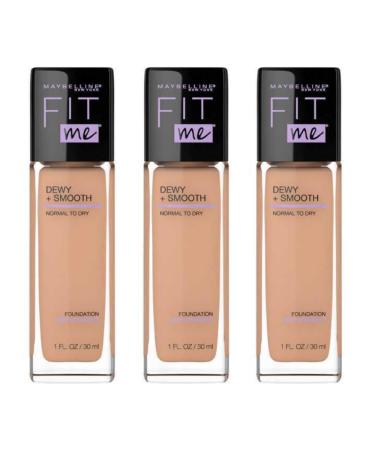 Maybelline Fit Me Dewy + Smooth Foundation 30ml - 235 Pure Beige (Pack of 3)