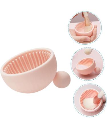 Beaupretty Make Silicone Scrub Pad Make Brush Cleaning Kit cosmetic brush cleaner bowl Cosmetic Brush Cleaning Mat Brush Cleaner Mat silicone make applicator bracket Silica gel make Brush 7x6.5cm Pink - Buy Online on GoSupps.com