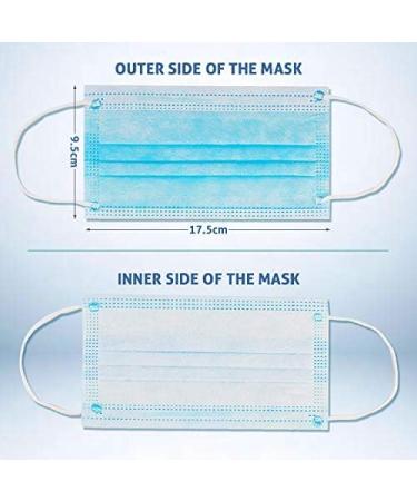 BINKT 50-Pack Disposable Face Masks 3-Ply Protection Adult Disposable Safety Mask for Dust Air Pollution Pollen. No Graphene is Used. - Buy Online on GoSupps.com
