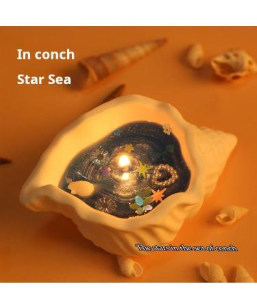 Marine-Themed Wax Melts - Starfish & Seashell Scented Candles (4 in 1 Baby Blue) | Shop Internationally - Buy Online on GoSupps.com