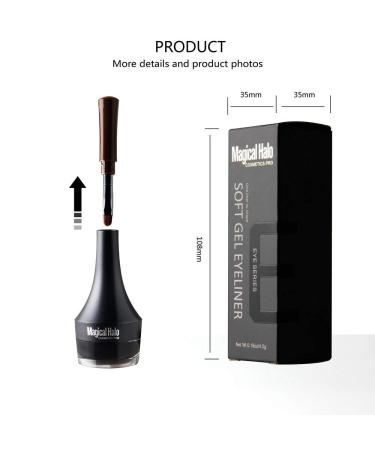 Go Ho Matte Brown Gel Eyeliner - Waterproof, Smudge-proof, Long-lasting Cream with Brush - 2 Brown - Buy Online on GoSupps.com