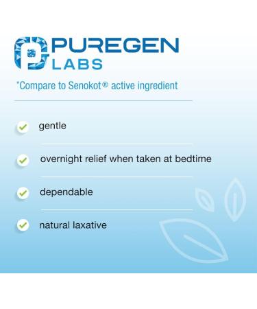 Puregen Labs Senna-S Natural Vegetable Laxative & Stool Softener 250 Tablets | Gentle Overnight Relief for Occasional Constipation - Buy Online on GoSupps.com