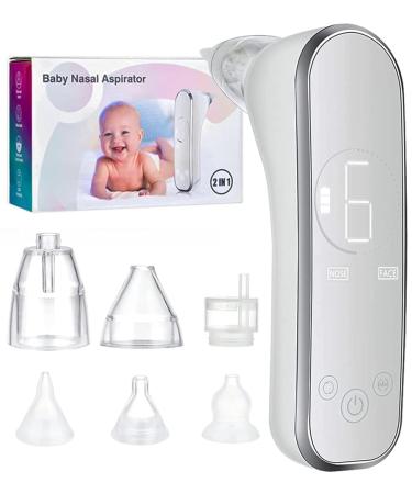 Electric Nasal Aspirator for Baby Nose Sucker - Automatic Baby Nose Cleaner for Infants - Booger Sucker Baby Nasal Aspirator - Automatic Snot Mucus Cleaner Booger Blackhead Remover for Toddlers 2 in 1