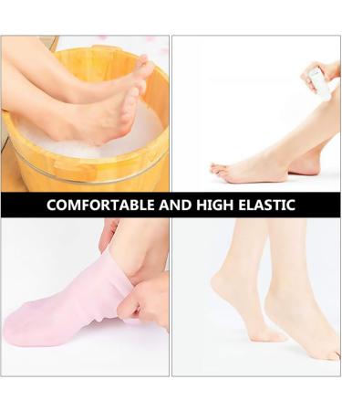 Moisturizing Booties & Heel Cuffs - 1 Pair Foot Spa Socks with Beauty Cream Lotion for Soft Feet - Buy Online on GoSupps.com