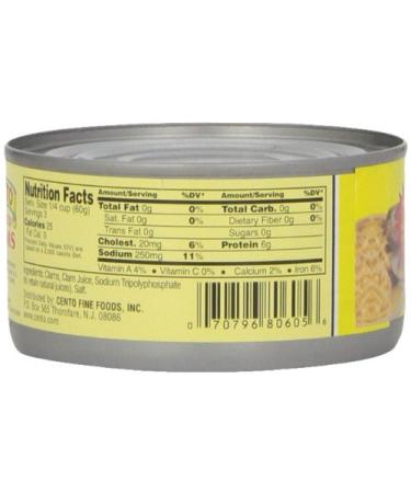 Cento Minced Clams 6.5 oz Cans (Pack of 24) - Premium Quality Seafood for Delicious Recipes - Buy Online on GoSupps.com