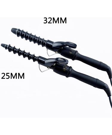 Spiral Hair Curler Beach Wave Curler 25mm Spiral Curling Iron Wand Professional 1 inch Ceramic Crimping Iron for Short and Long Hair LCD Display Hair Crimper Beach Wave Curler Hair Wand - Buy Online on GoSupps.com