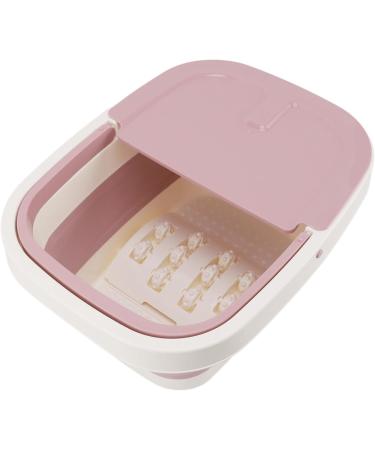 Bain de Pieds Pliable Bassin en Plastique avec Poign es N uds de Massage Sur lev s Bain de Pieds contr l au Toucher des Orteils (PINK) - Buy Online on GoSupps.com