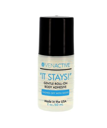 IT Stays Roll-on Adhesive for Compression Stockings and Armsleeves 2oz (60 mL) - Washes Off with Water - Hypo-Allergenic - Non-Toxic