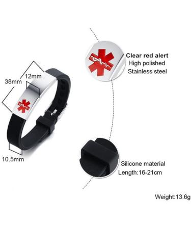 Personalized Medical Alert Bracelet | Emergency ID for Men Women & Kids | Disease Awareness Jewelry - Buy Online on GoSupps.com