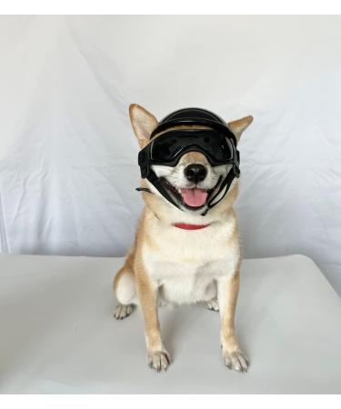 Petleso Small Dog Goggles & Helmet Set - 2pcs Sunglasses for Outdoor Driving & Walking - Black - Buy Online on GoSupps.com