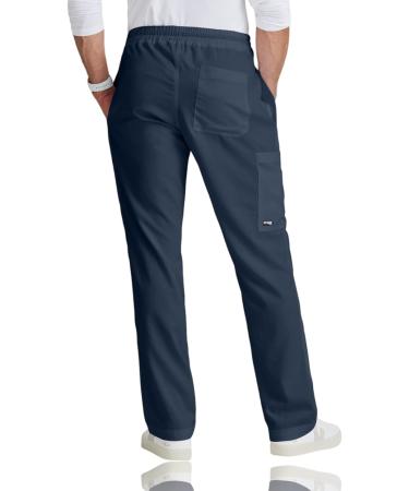 BARCO Grey's Anatomy Men's Evan Scrub Pant - Large Steel | Elastic Waist | Zip Fly | Straight Leg - Buy Online on GoSupps.com