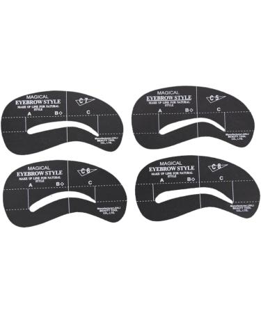 Housoutil 24pcs 6 Sets Nail Monomer Dish Molds Eyebrow Stencils Eyebrow Template Stencils Unibrow Card medium White - Buy Online on GoSupps.com