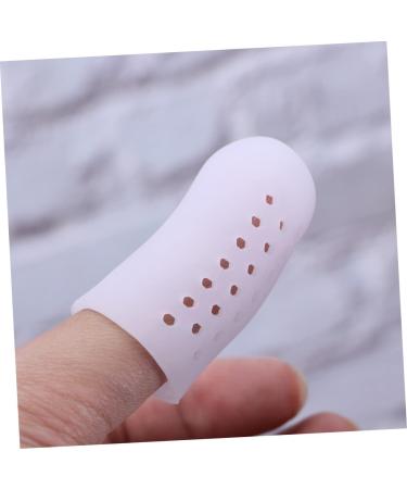 Lurrose Silicone Toe Bandage Tube Pad Cover Sleeve Protector Set - Big Toe Sleeve, Finger Protector, Corn White Size 2 - 2 Pairs - Buy Online on GoSupps.com