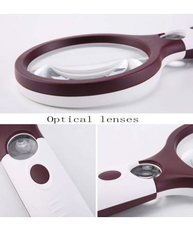 10 Times 30 Times Glass LED Reading Mobile Phone Repair Identification High Magnification Glass Large Lens Large Diameter 100mm Good Times - Buy Online on GoSupps.com