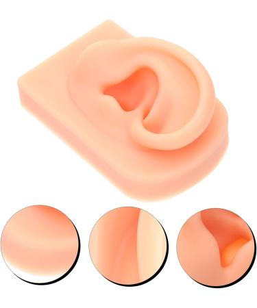 ULTECHNOVO Simulation Ear Model for Earring Display Practice - Khaki Silica Gel Artificial Ear Piercing Silicone Body Parts - Buy Online on GoSupps.com