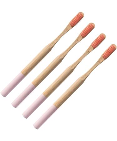 FRCOLOR 12 Pcs Organic Bamboo Toothbrush Set - Eco-Friendly Kids & Infant Toothbrushes Travel-Friendly Charcoal Pink Design - Buy Online on GoSupps.com