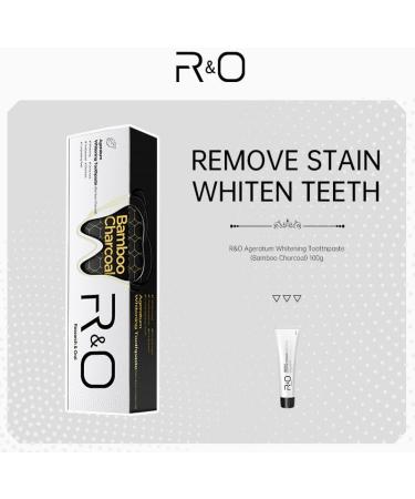 R&O Ageratum Whitening Toothpaste with Bamboo Charcoal 3.53 oz - Great for Teeth Whitening Removes Stubborn Stains Long - Lasting Fresh Breath Reduces Plaque Promotes Oral Health - Buy Online on GoSupps.com