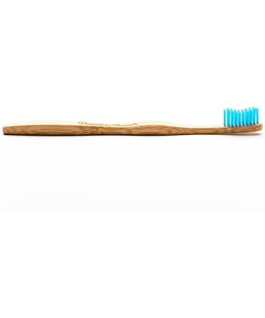 Humble Brush Bamboo Toothbrush for Adults - Soft Blue 4 Pack | Eco-Friendly Sustainable Dental Care - Buy Online on GoSupps.com