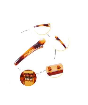 Numblartd Duckbill Hair Clips - Brown Plastic Alligator Clips for Women Non-Slip Hair Barrettes & DIY Salon Accessories (12cm) - Buy Online on GoSupps.com