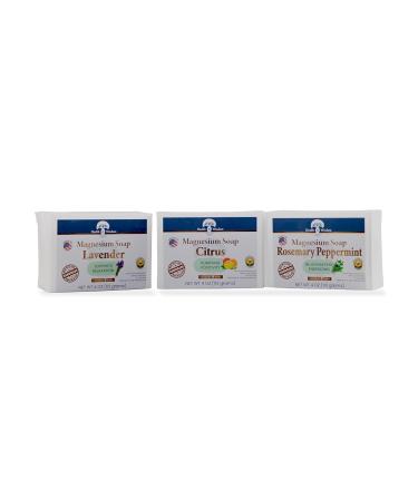 Health and Wisdom Magnesium Citrus Soap Bar 4oz | Pure Magnesium Essential Oil and Aloe Vera | Moisturizing Hand & Shower Soap - Buy Online on GoSupps.com