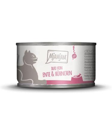 Mjamjam Premium Grain-Free Cat Wet Food - Duo of Duck & Chicken - 6-Pack (6 x 100g) - Extra Meat Delicacy - Buy Online on GoSupps.com