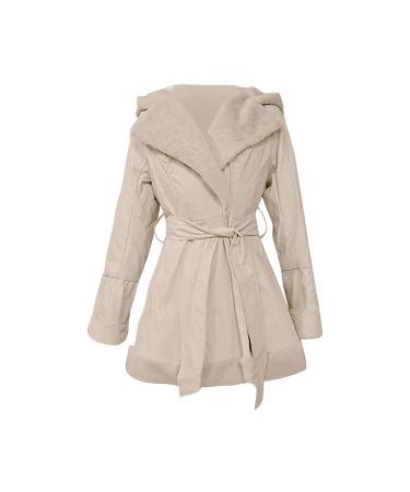 Genetic women's winter jacket winter coat down jacket Jacket Outwear Women Winter Down coat with fur collar coat quilted coat coats women coat winter elegant long vest women elegant long arm beige xl