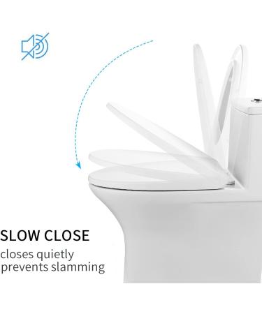 Soft Close Toilet Seat White Simple Installation with Firmer Top Fixing & Adjustable Hinges Quick Release Cleaning for Better Hygiene D-Shaped 45 X 36Cm Little Surprise - Buy Online on GoSupps.com