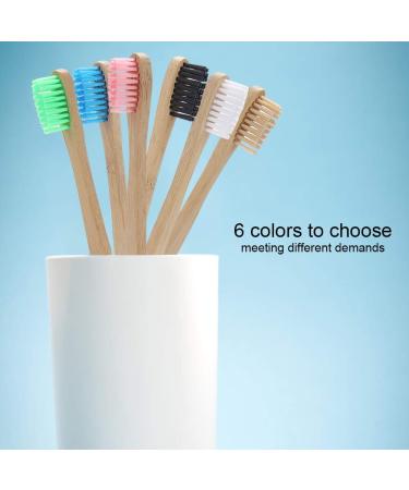 Eco-Friendly Bamboo Toothbrush - Biodegradable & Soft Nylon Bristles | 6 Colors Available - Buy Online on GoSupps.com