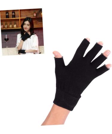 minkissy 1 Pair Black Fingerless Gloves Black Gel Spa Gloves Moisturizing Gloves Moisturizing Hand Gloves Whitening Glove Gel Gloves Mositurizing Fingerless Glove Apparel Simple - Buy Online on GoSupps.com