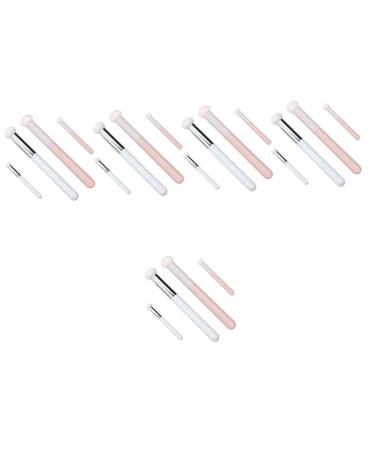 FRCOLOR Makeup Concealer Tools 20 Pcs Sponge Concealer Brush Small Bun Wooden Handle Face Girl Makeup