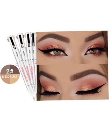 Brow Pen Eyebrow Contour Pen 4 in 1 Long Lasting Rotate Defining Highlighting Brow Pencil Medium - Buy Online on GoSupps.com
