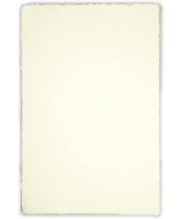 Watercolor Paper - 6 X 4 inches - Mixed Media Watercolor Paper - 150 GSM Thick Deckle Edge Virgin Cotton Handmade Paper - Off White Off White S - Buy Online on GoSupps.com