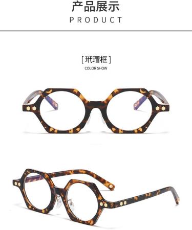 Buy SERONI TR90 Polygon Frame Blue Light Blocking Glasses for Men & Women - Anti UV Ray Computer & Reading Glasses - Stylish Tortoiseshell Design - 47mm - Buy Online on GoSupps.com