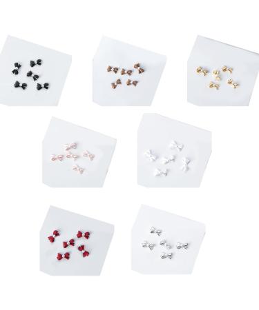 5Pcs Metal Nail Art Studs 3D Nail Art Metal Nail Art Jewelry Decorations Pearls Bows Nail Decoration Accessories Nail Rivets Gems - Buy Online on GoSupps.com